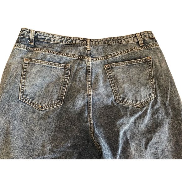 Vintage Pretty Little Thing Women's 16 Mom Jeans High Rise Blue Straight Leg - Picture 7 of 7